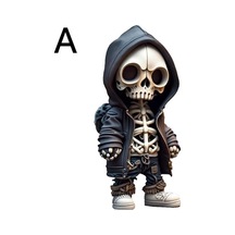 Gri Serin İskelet Figürleri Cadılar Bayramı İskelet Bebek Süslemesi A