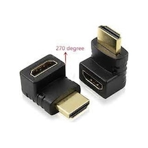 Hdmı Dirsek Adaptörü Hdmi L Çevirici Uzatma Dönüştürücü 270