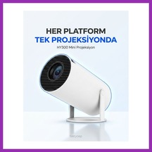 Bezos Hy300 Mini Projeksiyon 4k Destekli Android Wifi Bluetooth Bty