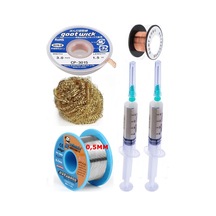 Mechanic/ Lehim 40g 0,5mm Havya Ucu Temizleme Teli Lehim Toplama Cp-3015 Emme Teli 3,0mm Lehimleme Set04