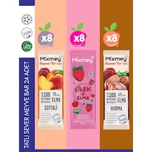 Mixmey Tatlı Sever Meyve Barı – 24 Adet | Atıştırmalıklar – Vegan, Glutensiz (20GR X 24 ADET)