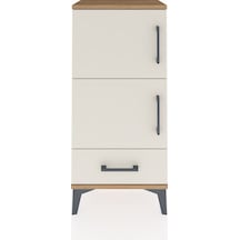 Arges Komodin 4 Raflı Tek Çekmeceli 2 Kapaklı 44x30x96 Çam-ay... Çam