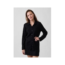 Gap V-hs Keten Kolay Giyilebilir Gömlek Gerçek Siyah %55 Keten Avrupa Keten Standardı Efs , %45 Viskoz Rayon L