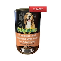 Econature Somon Etli Konserve Yetişkin Köpek Maması 6 x 400 G