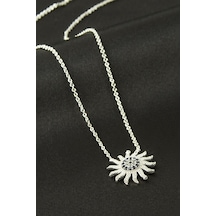 Yıldız - 538 - Zirkon Taşlı Kolye - - Aconcept - Gümüş Rengi
