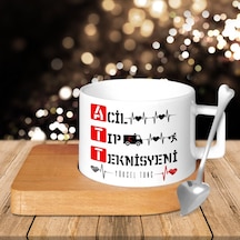Kişiye Özel Mesleki Acil Tıp Teknisyeni Ahşap Altlıklı Seramik Fi