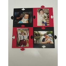 Çerçeve Puzzle Şeklinde 4 Resimli Şık Ve Kaliteli Mdf