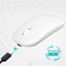 Hymark M22 Sessiz Tıklama Şarjlı Çift Modlu Bluetooth Kablosuz 2.4 Ghz Mouse