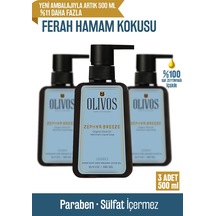 Doğal Zeytinyağlı Hamam Kokulu Sıvı Sabun Zeytinyağı El Sabunu Yoğun Nemlendirici 3 Adet 500 Ml