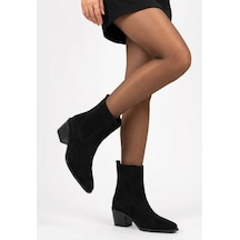 Erbilden Voti Siyah Süet Topuklu Bot