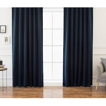 Evdepo Home Kullanıma Hazır Blackout Fon Perde Lacivert