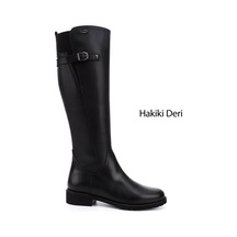 Gönderi(R) Gönderi R Kadın Siyah Fermuarlı Kauçuk Taban Hakiki Deri Çizme Gkzc13444549 Siyah
