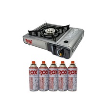 Rox Camping 0113 Tekli Portatif Kamp Ocak - Gri, Rüzgarlıklı