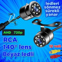 Rca Soket Ahd 720p Beyaz Ledli Kelebek Kamera Ledleri Sönmez 12 V