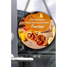 Tantuni Dükkanı İçin Tek Taraflı Karşılama Tabelası, Tantuni Salonu Kapı Duvar Tablo Pano Süs