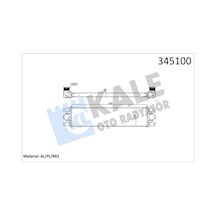 Kale 345100 Turbo Radyatörü Intercooler Master Iı-ııı-movano 2.5dcı Al/pl/brz 738x175.3x40 7701057121-4415074 Adet ıdır