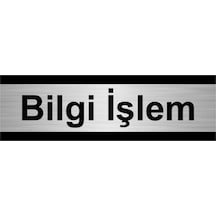 Bilgi Işlem 10x20cm Gümüş Renk Metal Yönlendirme Levhası
