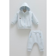 Good Vıbes Yıldız Detaylı Kapüşonlu Üçlü Alt Üst Takım Mavi Good Vıbes Yıldız Detaylı Kapüşonlu Üçlü Alt Üst Takım Mavi