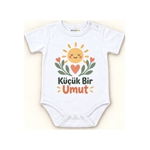 Babylimon Küçük Bir Umut Beyaz Kısa Kollu Çıtçıtlı Bebek Zıbını Beyaz - Küçük Bir Umut - 928161955 Beyaz - Küçük Bir Umut