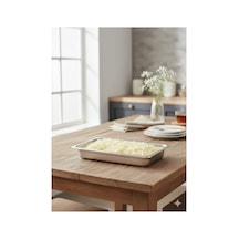 Paslanmaz Çelik No:2 Küvet Meze Ve Servis Tepsisi 20x30 Cm 2,2 Litre 23cm X 33cm X 4cm