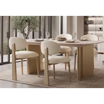 Zenit Açılır Mdf Yemek Masası+6 Sandalye Aytaşı