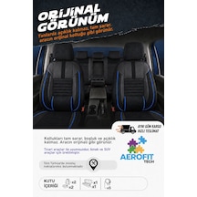 Vw Passat B5 Phantom Siyah Mavi Tay Tüyü Oto Koltuk Kılıfı Tam Set -ortopedik-kolay Montaj-terletmez 2000-2005