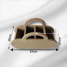 Ahşap-boyanabilir- 4 Bölmeli Kaşıklık