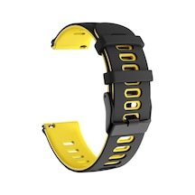 Huawei Watch Gt2 Pro/gt/gt 2 / Honor Magic Watch 2 İle Uyumlu Spor Silikon Kordon, 22mm, Siyah - Sarı