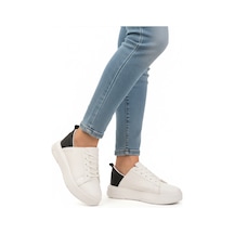 Beyaz Siyah Bağcıklı Unisex Spor Ayakkabı Oz-03 Z Beyaz - Siyah