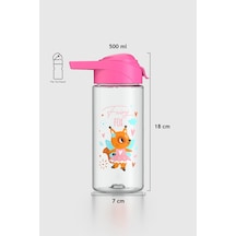 Renga Juno Fox Desenli 500 Ml Çocuk Matara 912096 Fuşya Fuşya