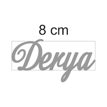 Silver Aynalı Pleksi Isim- Gümüş Aynalı Pleksi Isim 8 Cm Gumus