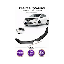 Renault Clio 5 2019+ Araca Özel Üretim "4mm" Kaput Rüzgarlığı A+