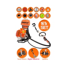 Deko Dkzy16 Yeni Nesil Özel Sırt Tırpan + Çapalama Seti + Zeytin Toplama 16 Parça Full Set
