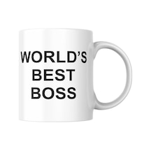 ' S Boss Baskılı Kupa Bardak Hediyelik Çay Kahve Kupası Coffee Mug Çok Renkli
