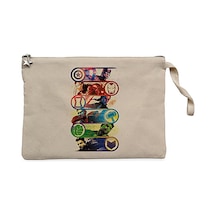 Marvel Heroes Krem Clutch Astarlı Cüzdan / El Çantası Krem