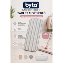 Mikrofiber Tablet Mop Yedeği 32 X 12,5 Cm Yıkanabilir Yedek Mop Bezi