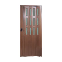 Penguen Akordiyon Kapı Ceviz Renk 88 -102 Cm Arası. Boy 220 Cm