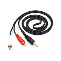 Electroon 2Rca - 3.5Mm Stereo Aux Kablo 1.5Metre Gold