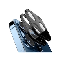 Spigen Caseology Apple iPhone 13 Pro Max / 13 Pro İle Uyumlu Kamera Lens Camı Koruyucu Black 2 Adet - Agl03371