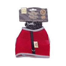 Havalı Dokuma Kedi Ve Gezdirme Tasması Large Kırmızı 1,5x-30-40 Cm