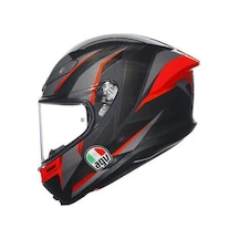 Agv K6 S Slashcut Black Grey Red Kask Renkli