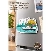 3 Adet İstanbul Temalı Magnet 7x10 Cm Buzdolabı Magneti, Dekoratif Mıknatıs Alk2223