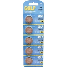 Golf CR2032 3V Düğme Pil 5'li
