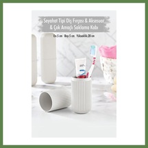 Bezos Beyaz Seyahat Tipi Diş Fırçası & Aksesuar Kutusu & Çok Amaçlı Saklama Kabı Hb006