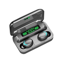 F9 Tws Kablosuz Kulaklık Bluetooth Stereo Kulaklık 5.0 Spor Su Geçirmez Gürültü Azaltma Kablosuz Mikrofonlu Tekli Kulaklıklar 2000 Mah
