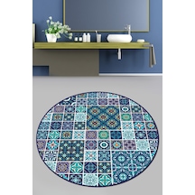 Carres Bleus Çap Banyo Halısı Djt 200x200 cm