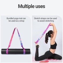 Pembe Yoga Streç Bant Ayarlanabilir Ultra Hafif Nefes Alabilir Pembe