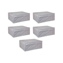 Alas Çok Amaçlı Baza Kutusu Gri Çizgili 50 x 40 x 19 CM  5'li