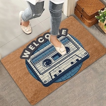 Valerine Life Nostaljik Kaset Welcome Kapı Önü Paspası 45x70cm