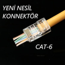 Wınet-Cat6-Rj45 Rj45 Cat6 Yeni Nesil Jack Konnektör Plastik 100 A